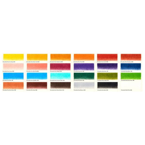 12 Crayons Derwent Chromaflow - Boîte Métal - Noyau 3.5mm - Couleurs Vives - Qualité Pro