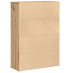 vidaXL Bibliothèque chêne artisanal 60x24x85 cm bois d'ingénierie