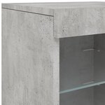 vidaXL Buffet avec lumières LED gris béton 41x37x67 cm