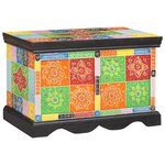 vidaXL Boîte de rangement avec stockage Multicolore 60 x 40 x 40 cm