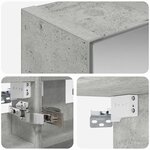 vidaXL Armoire Miroir de Salle de Bain Gris béton 30 x 10 5 x 50 cm