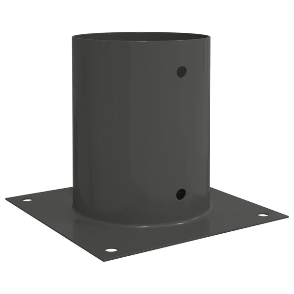 vidaXL Ancre ronde au sol 12 pièces Anthracite 18 x 18 x 15 cm métal