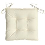 vidaXL Coussins de chaise 6 Pièces blanc crème 50x50x7 cm tissu oxford