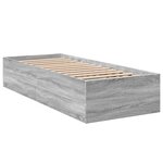 vidaXL Cadre de lit sans matelas sonoma gris 100x200 cm
