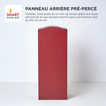Boîte à colis incurvée 1 porte Large Bordeaux Acier galvanisé SMART PARCEL BOX™