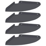vidaXL Étagère flottante 4 Pièces Anthracite 24 x 24 x 2 3 cm
