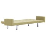 vidaXL Canapé-lit avec accoudoir Vert Polyester