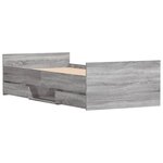 vidaXL Cadre de lit tête de lit et pied de lit sonoma gris 100x200 cm