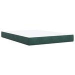 vidaXL Sommier à lattes de lit et matelas Vert foncé 140x190cm Velours