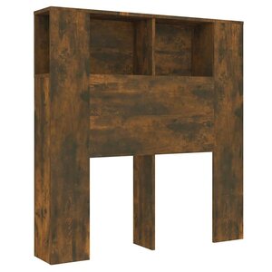 vidaXL Armoire de tête de lit Chêne fumé 100x18 5x102 5 cm