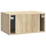 vidaXL Meuble TV mural 59 5 x 41 x 30 cm Chêne Sonoma