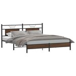 vidaXL Cadre de lit sans matelas chêne marron 183x213 cm