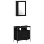 vidaXL Ensemble de mobilier de salle de bain 4 Pièces Chêne noir