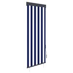 vidaXL Store roulant d'extérieur 60x250 cm Bleu et blanc