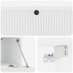 vidaXL Meuble TV mural Montage mural Blanc brillant 98 x 41 x 30 cm