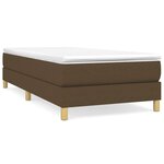 vidaXL Cadre de lit Marron foncé 90x190 cm Tissu