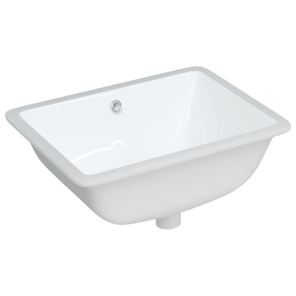 vidaXL Évier salle de bain blanc rectangulaire céramique