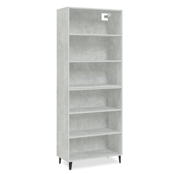 vidaXL Buffet haut Gris béton Bois d'ingénierie