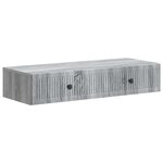 vidaXL Table d'appoint murale Sonoma gris 87 5 x 34 5 x 17 cm