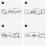 vidaXL Ensemble de canapés d'extérieur 11 Pièces Blanc et Beige