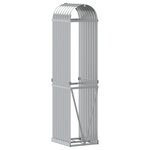 vidaXL Porte-bûches argenté 40x45x170 cm acier galvanisé