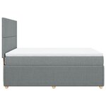 vidaXL Sommier à lattes de lit avec matelas Gris clair 160x200cm Tissu