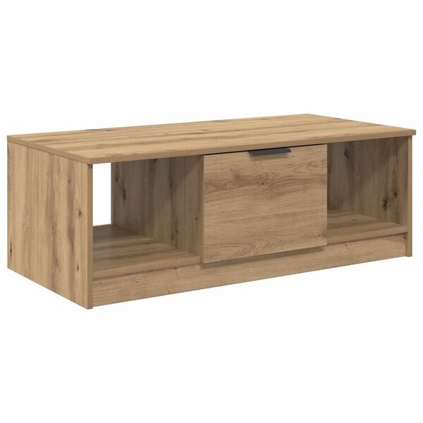 vidaXL Table basse chêne artisanal 100 x 50 x 36 cm Bois d'ingénierie