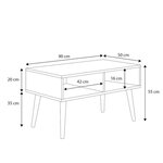 Table basse SANDI scandinave bois