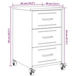 vidaXL Table de chevet anthracite 36x39x59 cm acier