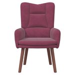Fauteuil relaxant vidaXL en velours rouge vin