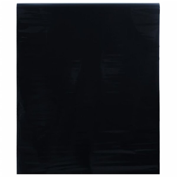 vidaXL Film de fenêtre statique dépoli noir 45x2000 cm PVC