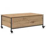 vidaXL Table basse Chêne artisanal 91 x 55 x 32 cm Bois d'ingénierie