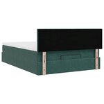 vidaXL Cadre de lit ottoman avec matelas vert foncé 140x190 cm velours