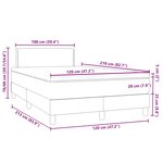 vidaXL Sommier à lattes de lit et matelas vert foncé 120x210cm velours