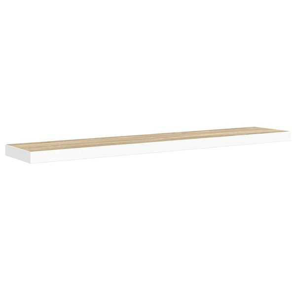 vidaXL Étagère flottante murale chêne et blanc 120x23 5x3 8 cm MDF