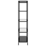 vidaXL Étagère noir et transparent 100x36x168 cm verre trempé