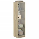 vidaXL Buffet avec portes en verre chêne sonoma 35x37x142 cm