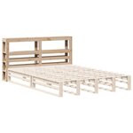 vidaXL Tête de lit avec étagères 140 cm bois massif de pin