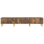 vidaXL Meuble TV Chêne fumé 147 x 34 5 x 30 cm Bois d'ingénierie