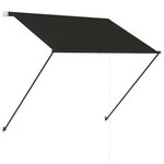 vidaXL Auvent rétractable avec LED 150x150 cm Anthracite
