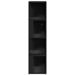 vidaXL Armoire d'angle Noir 33x33x132 cm Bois d’ingénierie