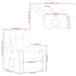 vidaXL Fauteuil inclinable Gris Similicuir