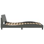 vidaXL Cadre de lit sans matelas gris foncé 140x190 cm tissu