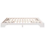 vidaXL Cadre de Lit Blanc Bois 200 x 200 cm Résistant Lit Blanc