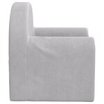 vidaXL Canapé-lit pour enfants gris clair peluche douce