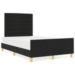 vidaXL Cadre de lit noir 120x190 cm en tissu