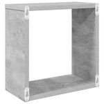vidaXL Étagères cube murales 6 Pièces Gris béton 30x15x30 cm