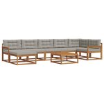 vidaXL Ensemble de canapés d'extérieur 8 Pièces Gris Naturel et Clair