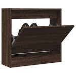 vidaXL Armoire à chaussures chêne marron 60x21x57 cm bois d'ingénierie
