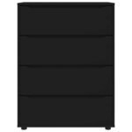 vidaXL Armoires de rangement 2 Pièces Noir 80 x 48 x 105 cm